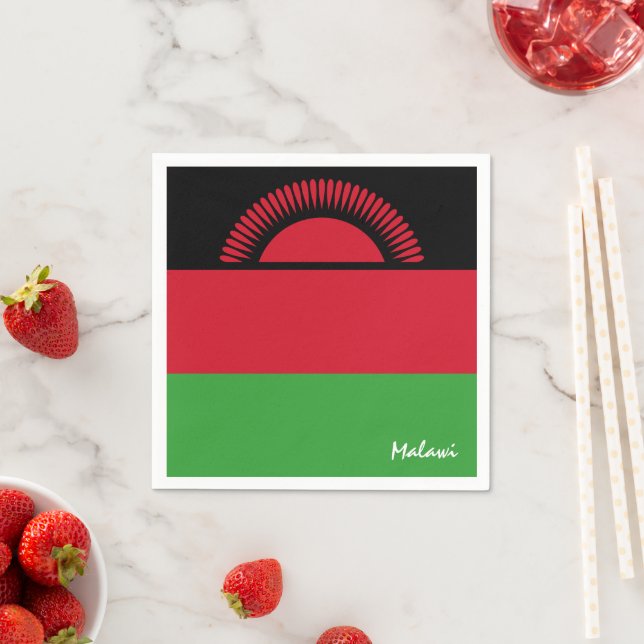 Malawi & Malawi Flag party fashion /sports fans Napkins (Insitu)
