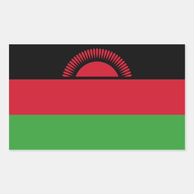 Malawi/Malawian Flag Rectangular Sticker (Front)
