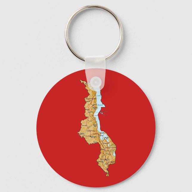 Malawi Map Keychain (Front)