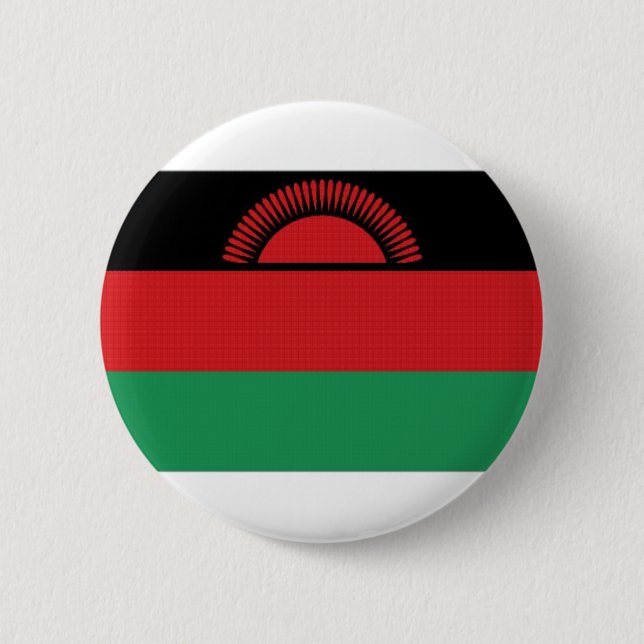 Malawi National Flag Pinback Button (Front)