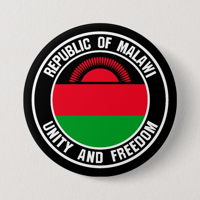 Malawi  Round Emblem Button (Front)
