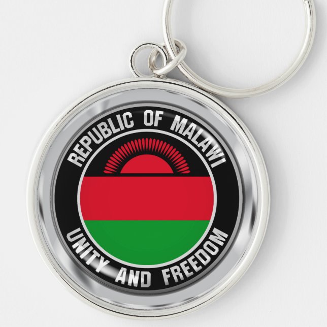 Malawi  Round Emblem Keychain (Front)