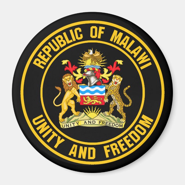 Malawi Round Emblem Magnet (Front)