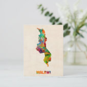 Malawi Watercolor Map (Standing Front)