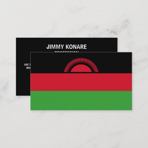 Malawian Flag Flag of Malawi Business Card