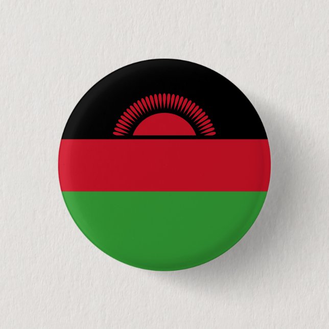 Malawian Flag, Flag of Malawi Button (Front)