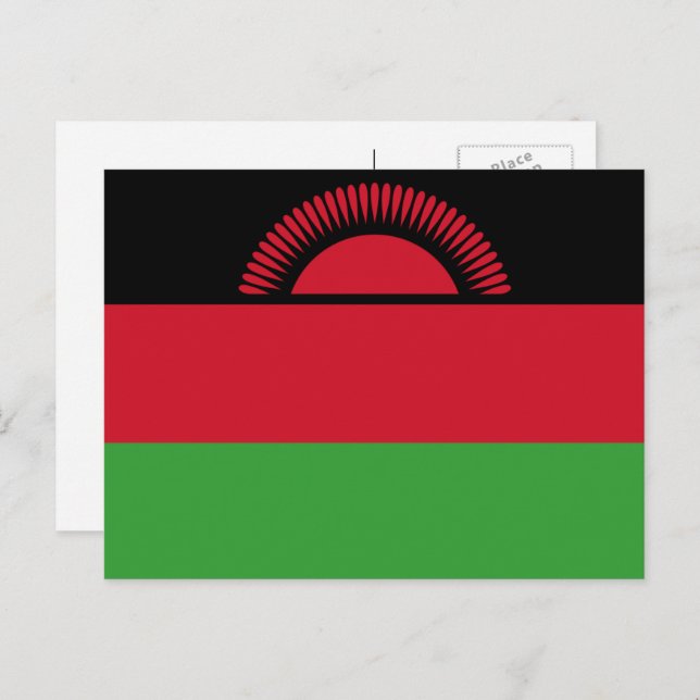 Malawian Flag, Flag of Malawi Postcard (Front/Back)