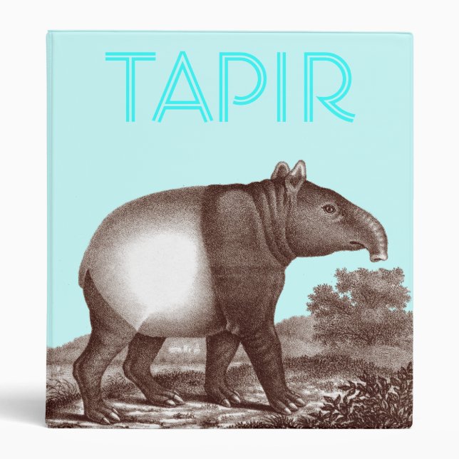 Malay Asian Tapir Loose Leaf Binder (Front)