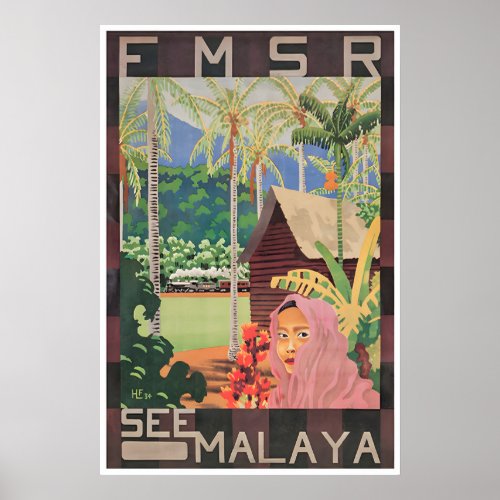 Malaya Travel Poster Asian Art Print (XR4100)