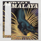 Malaya Vintage travel poster. (Front/Back)