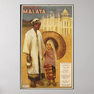 Malaya Vintage Travel Poster Ad Retro Prints