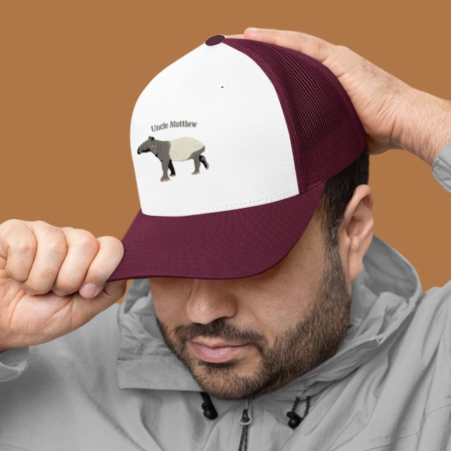 Malayan or Asian Piebald Tapir Personalized Trucker Hat (Creator Uploaded)