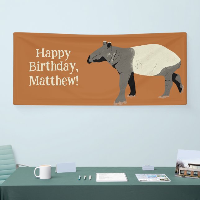 Malayan or Asian Tapir Custom Message Banner (Tradeshow)