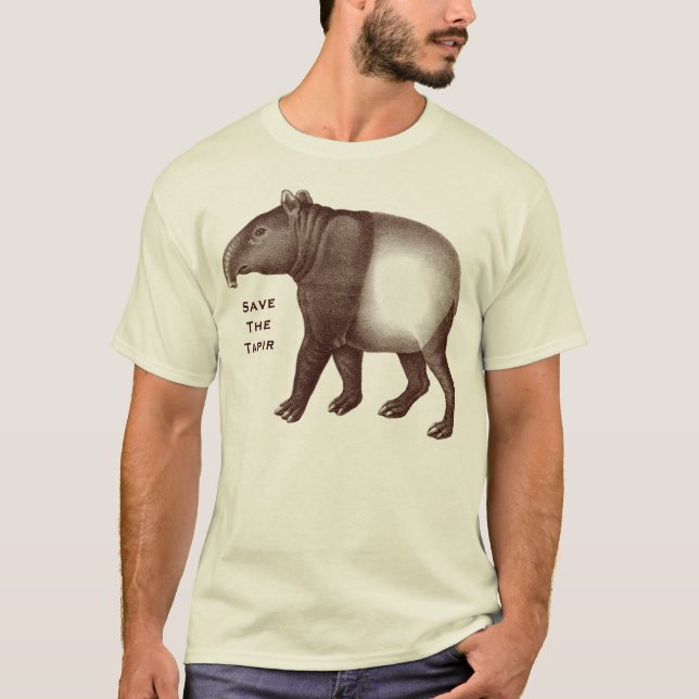 Malayan Tapir - Save the Tapir, I Love Tapirs T-Shirt (Front)