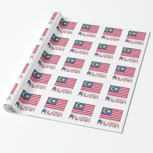 Malaysia and Malaysian Flag Wrapping Paper