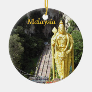 Malaysia Batu Caves Statue Christmas Ornament