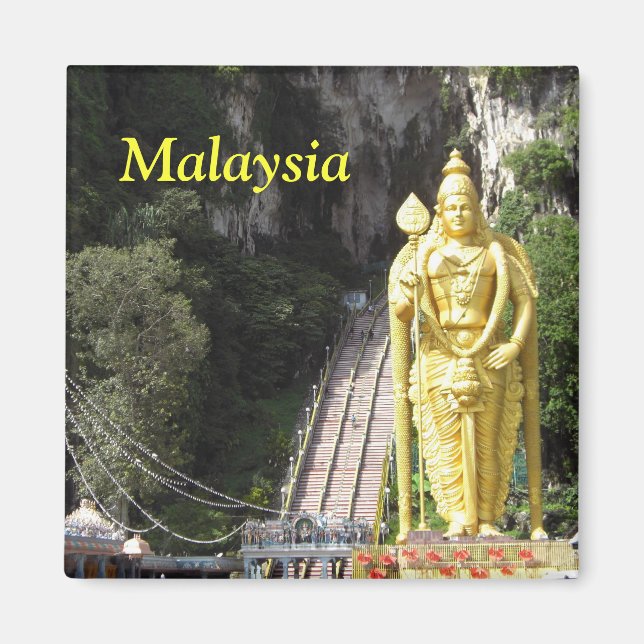 Malaysia Batu Caves Statue Magnet (Front)