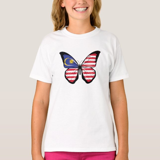 Malaysia Butterfly Flag T-Shirt (Front)