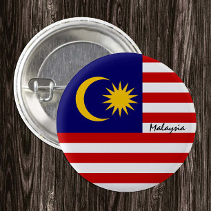 Malaysia button, patriotic Malaysia Flag fashion Button