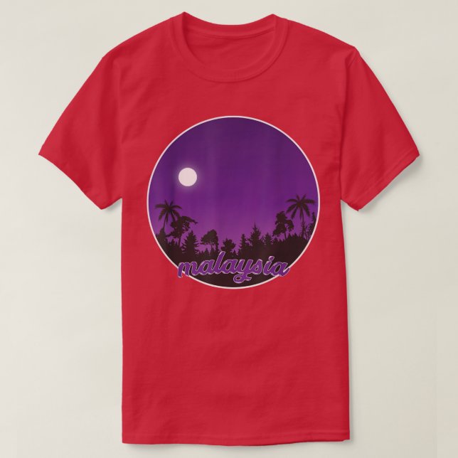 malaysia By night with Palms T-Shirt (Design Front)