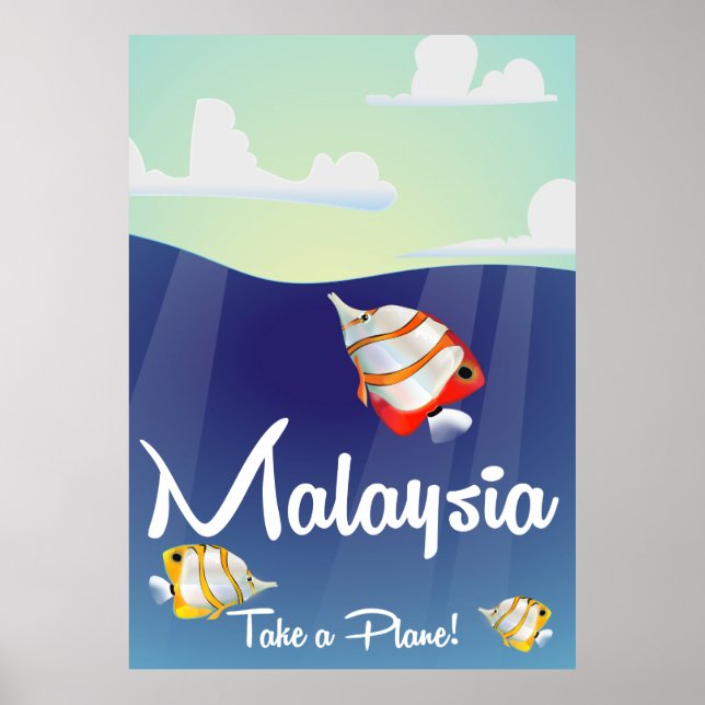 Malaysia Cartoon travel poster (Front)