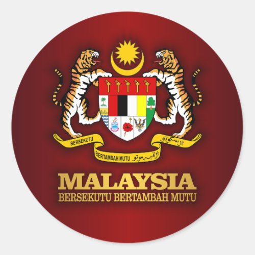Malaysia COA Classic Round Sticker