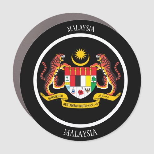 Malaysia Coat of Arms Patriotic Car Magnet