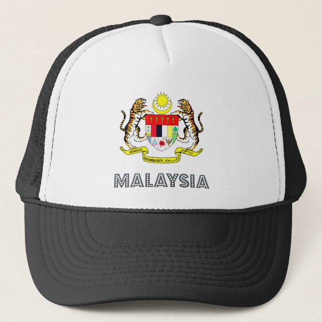 Malaysia Coat of Arms Trucker Hat (Front)