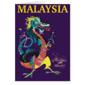Malaysia Dragon vintage style travel poster (Front)