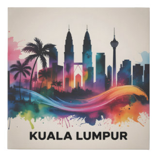 malaysia faux canvas print