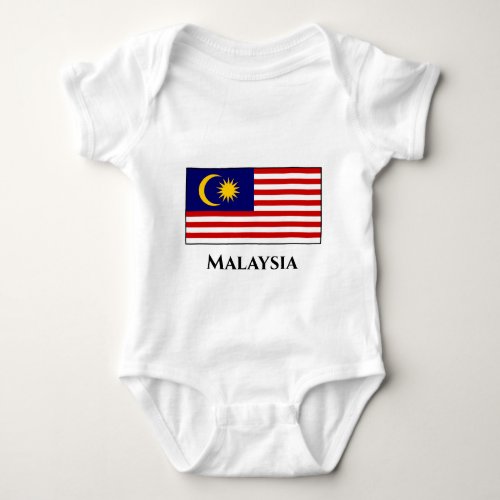 Malaysia Flag Baby Bodysuit