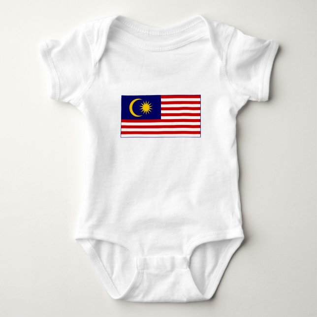 Malaysia Flag Baby Bodysuit (Front)