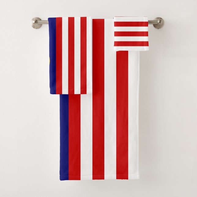 Malaysia Flag Bath Towel Set (Insitu)