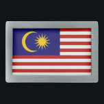 Malaysia Flag Belt Buckle<br><div class="desc">Patriotic flag of Malaysia.</div>