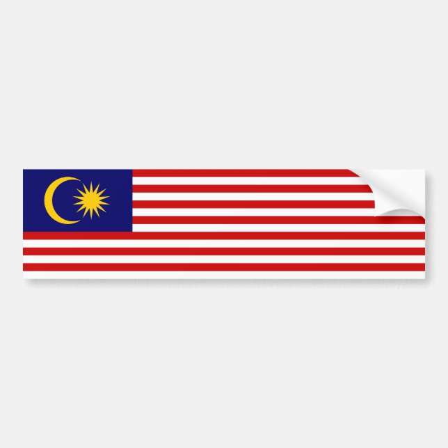 Malaysia Flag Bumper Sticker (Front)