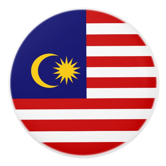 Malaysia flag ceramic knob (Front)