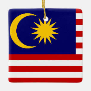 Malaysia Flag Ceramic Ornament