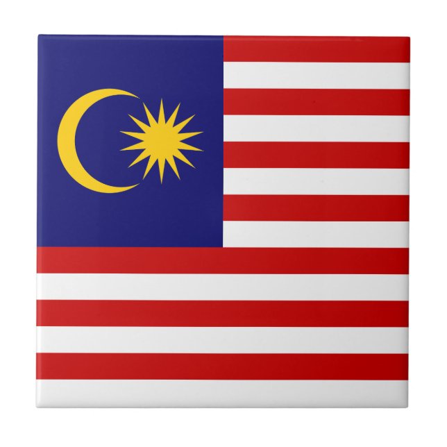 Malaysia Flag Ceramic Tile (Front)