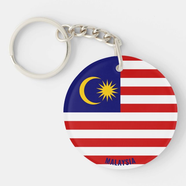 Malaysia Flag Charming Patriotic Keychain (Front)