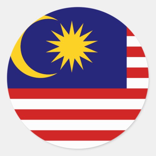 Malaysia Flag Classic Round Sticker