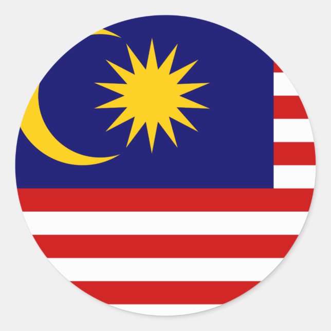 Malaysia Flag Classic Round Sticker (Front)