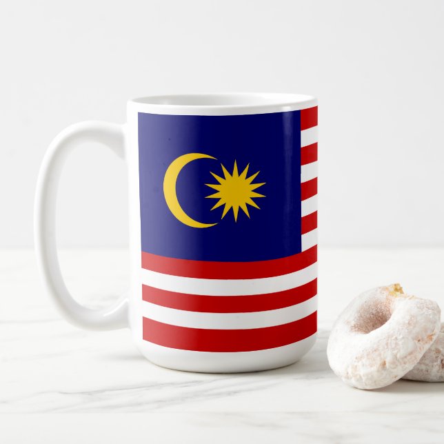 Malaysia flag coffee mug (With Donut)