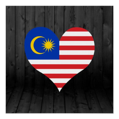 Malaysia flag colored poster