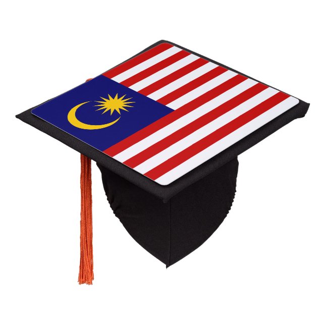 Malaysia Flag Graduation Cap Topper (Angled)