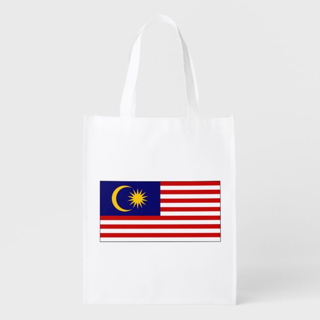 Malaysia Flag Grocery Bag (Front)