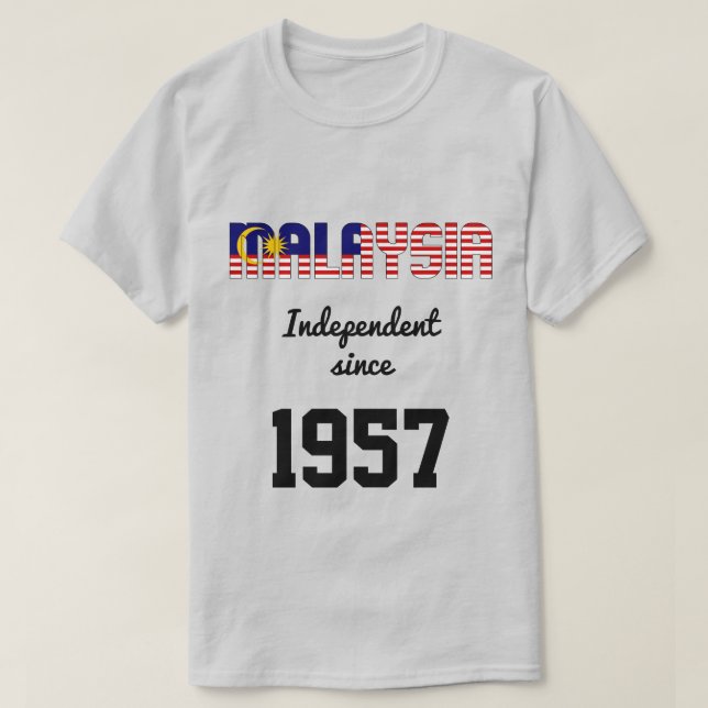 Malaysia Flag Independence Celebration T-Shirt (Design Front)