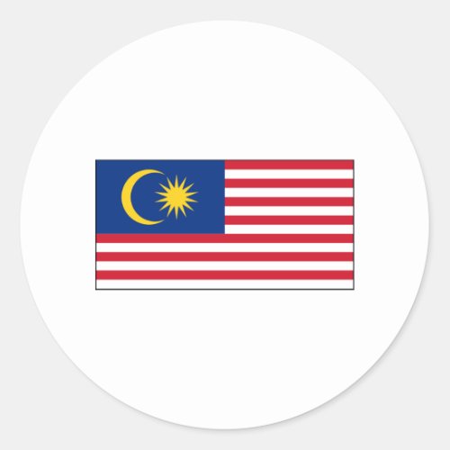 Malaysia FLAG International Classic Round Sticker