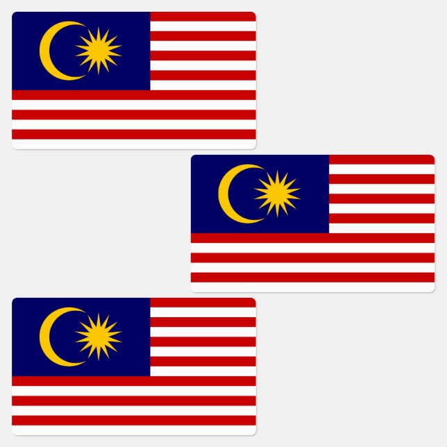 Malaysia Flag Labels (Group)