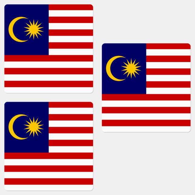 Malaysia Flag Labels (Group)