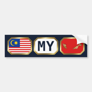 Malaysia Flag Map Code Bumper Sticker